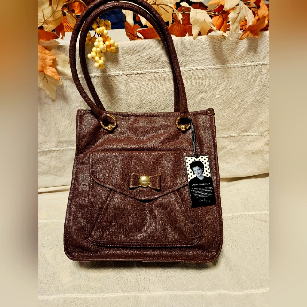 NWT Lulu Guinness Purse/Tote Oxblood